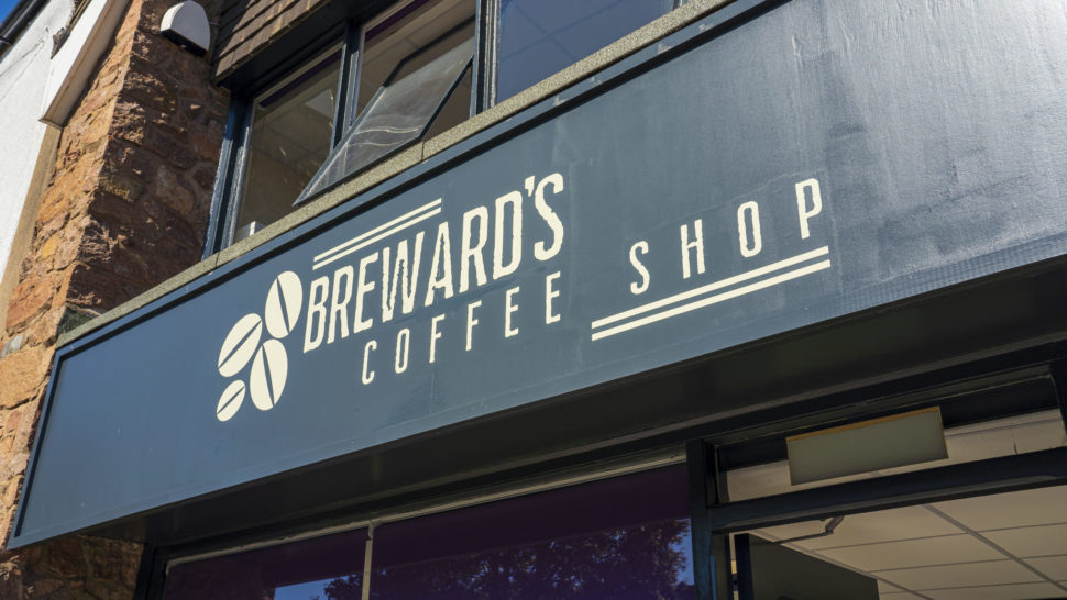 Front sign of Breward's Coffee Shop